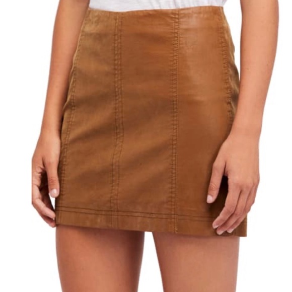 Free People Dresses & Skirts - Free People Modern Femme Faux Leather Mini Skirt